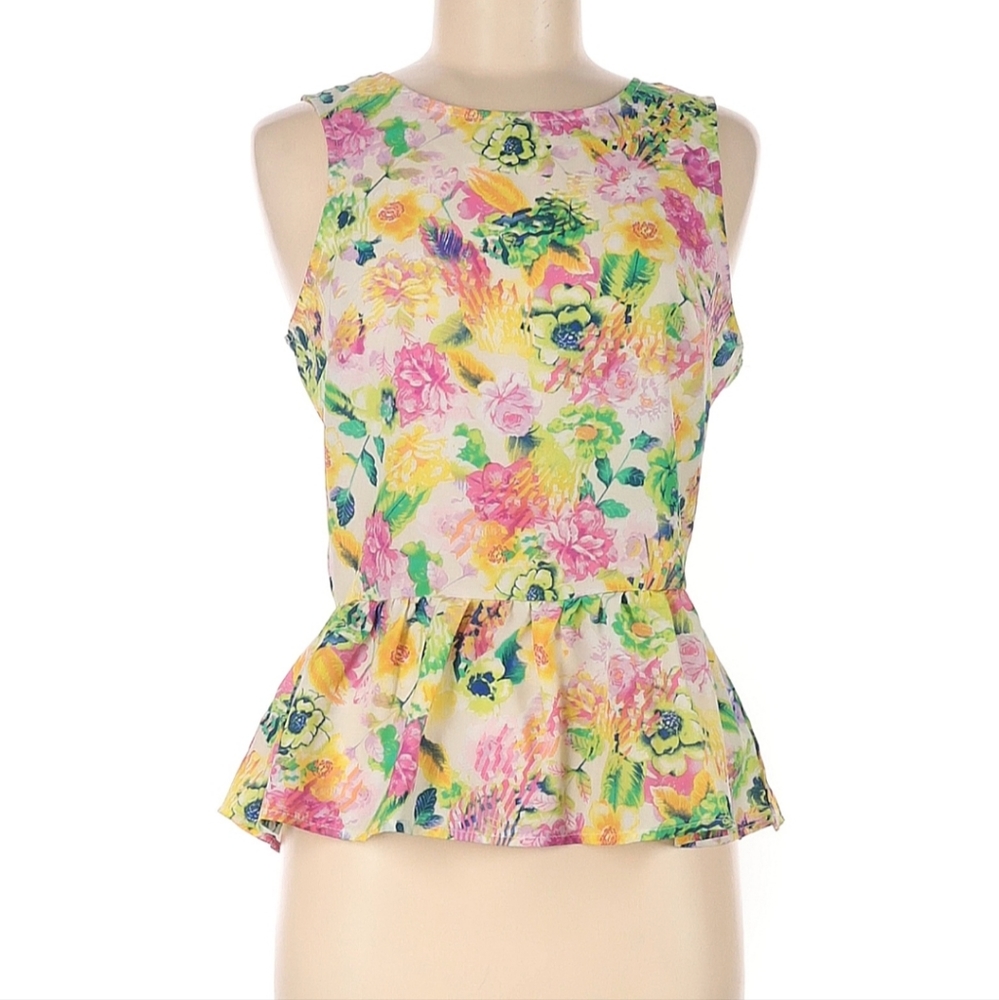 Ali & Kris peplum floral top size medium